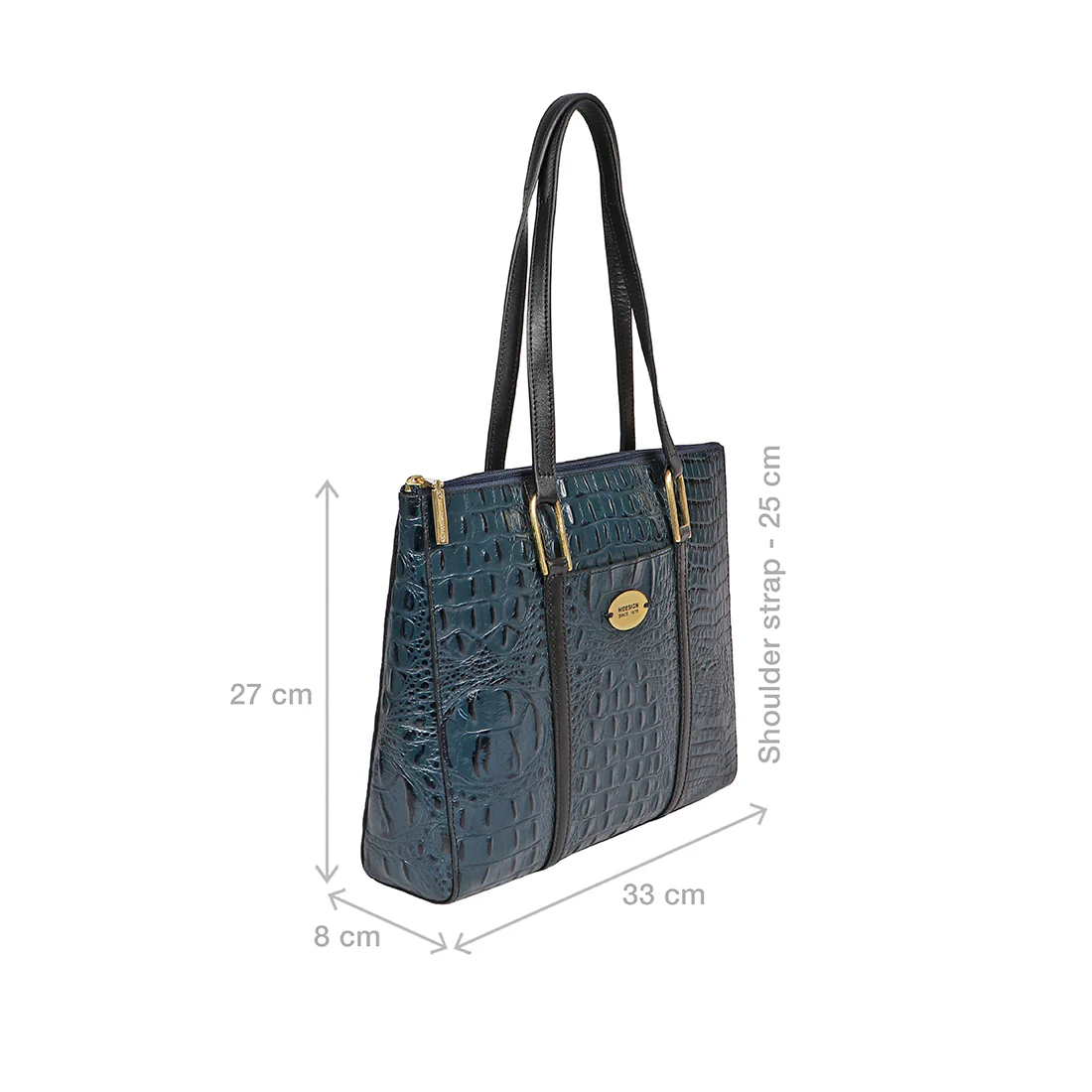 Fuschia 02 Sb Blue Leather Tote Bag - Image 2
