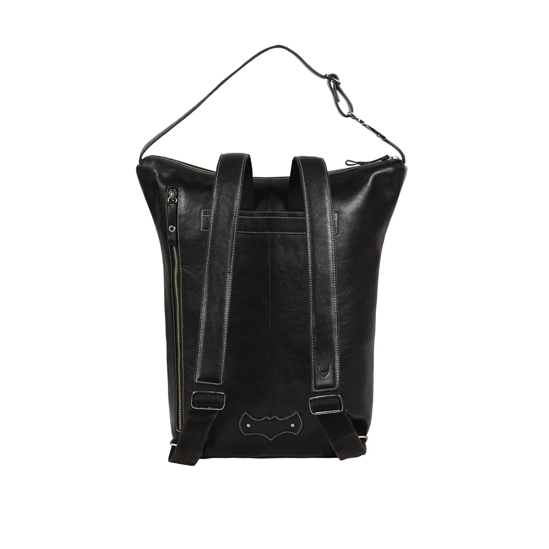 Gangnam 01 Black Leather Backpack - Image 4
