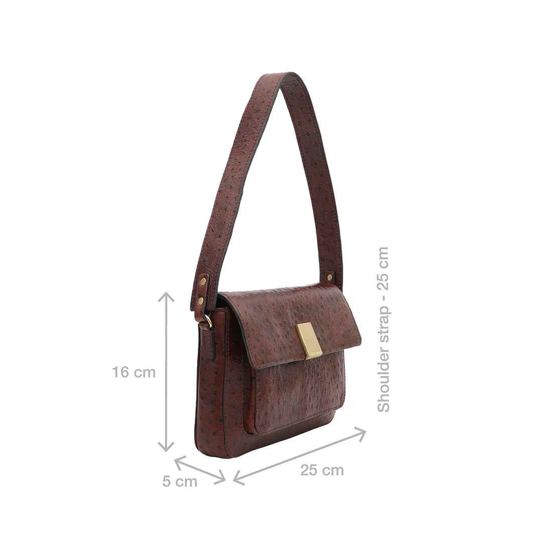 Gatwick-01 Brown Leather Shoulder Bag - Image 3
