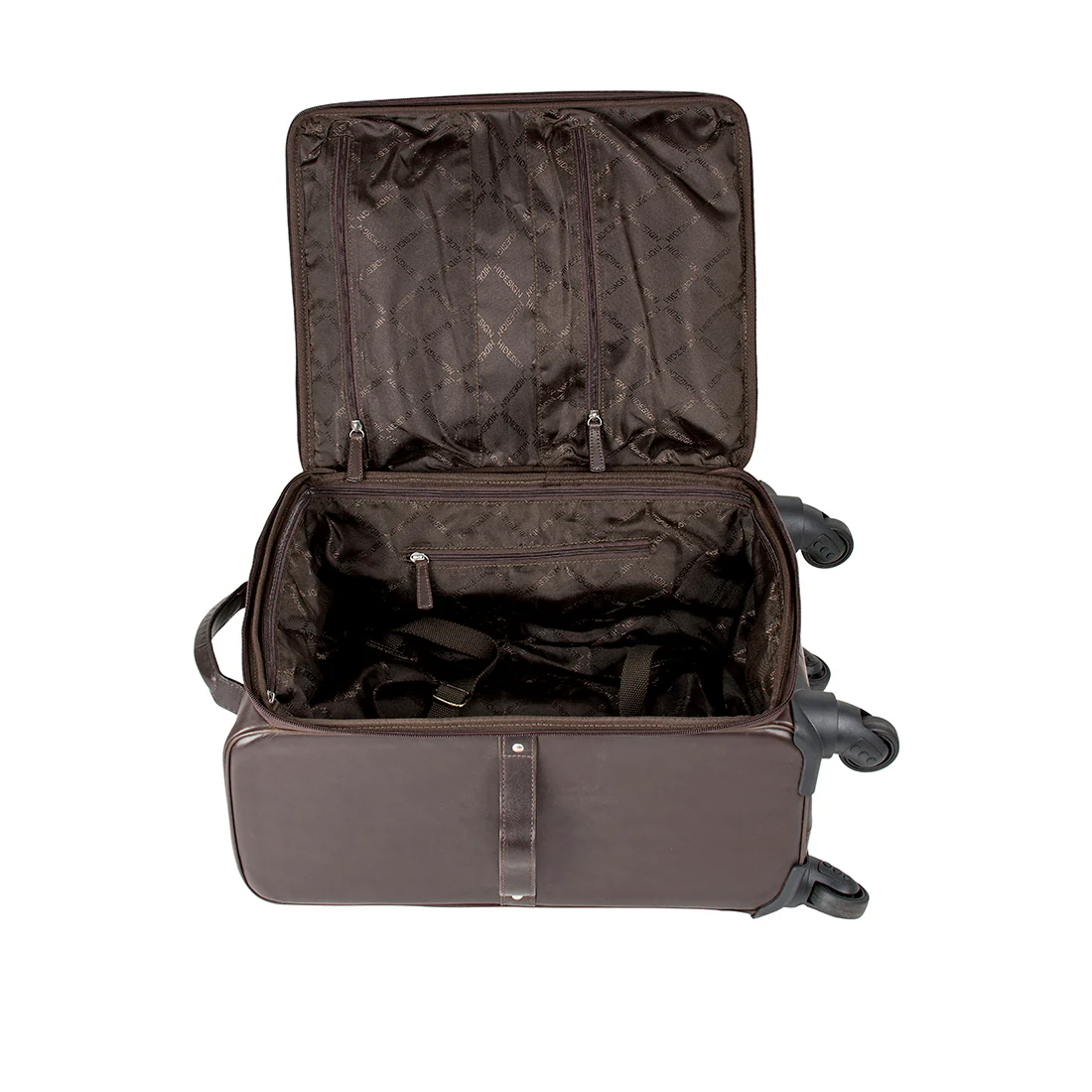 Gear 02 Brown Leather Trolley Bag - Image 5