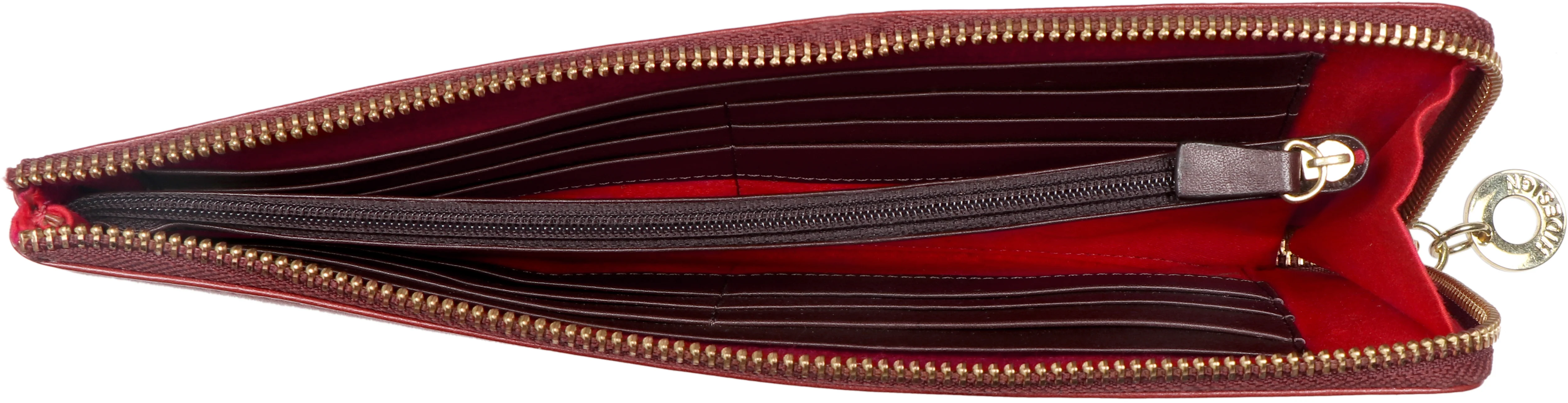 Gelda W2  Marsala Leather Zip Around Wallet - Image 4