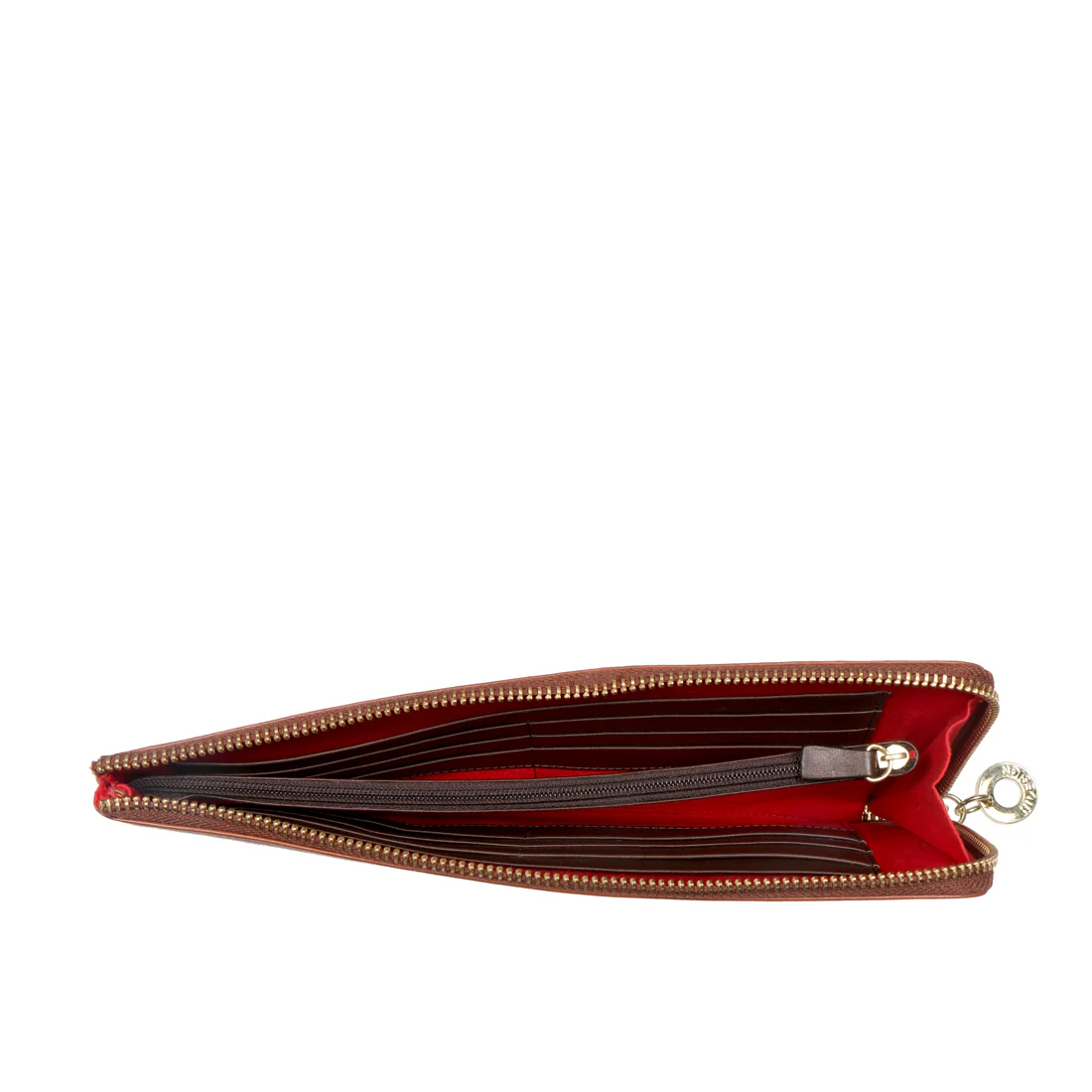 Gelda W2 Tan Leather Zip Around Wallet - Image 5