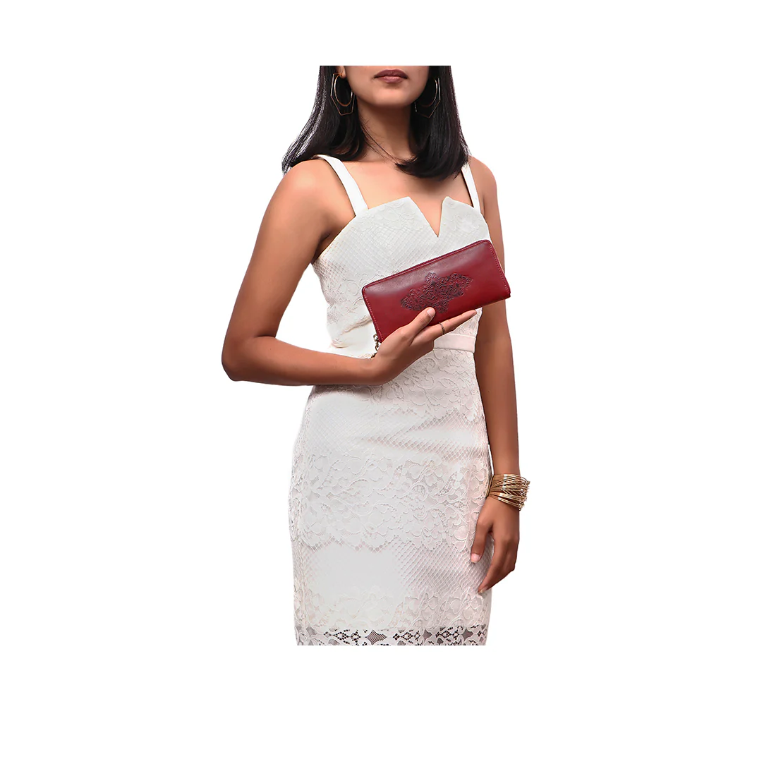 Gelda W3 Marsala Leather Zip Around Wallet