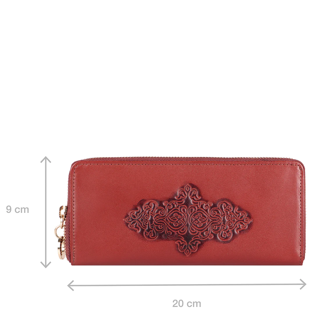 Gelda W3 Marsala Leather Zip Around Wallet - Image 3