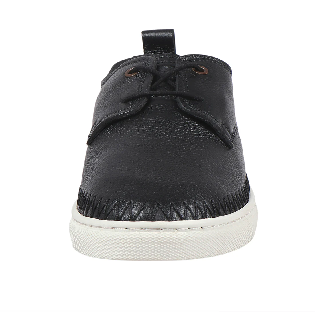 Geneva Men's Black Leather Lace Up Shoes - Image 2