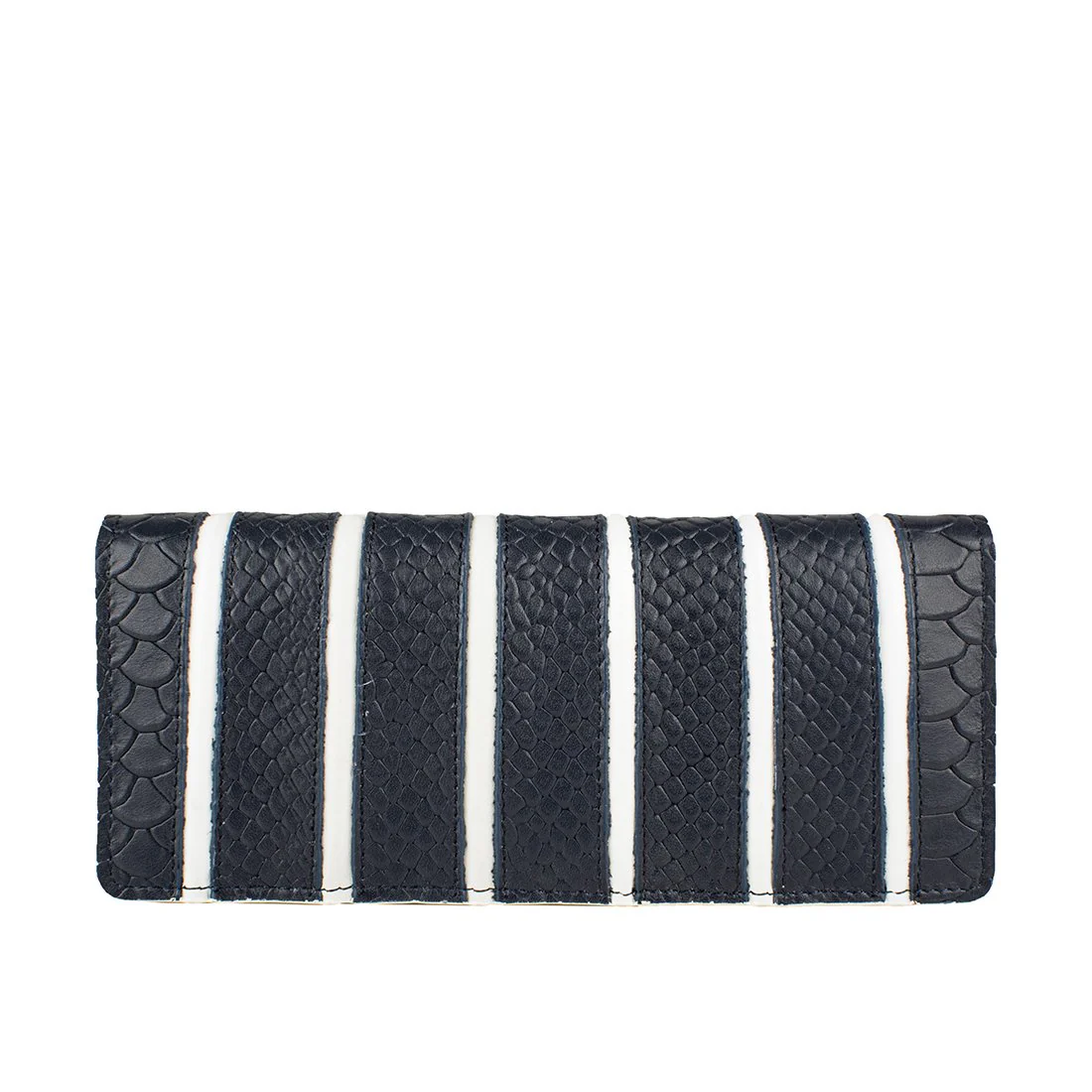 Gina W1 Blue Leather Bi-Fold Wallet