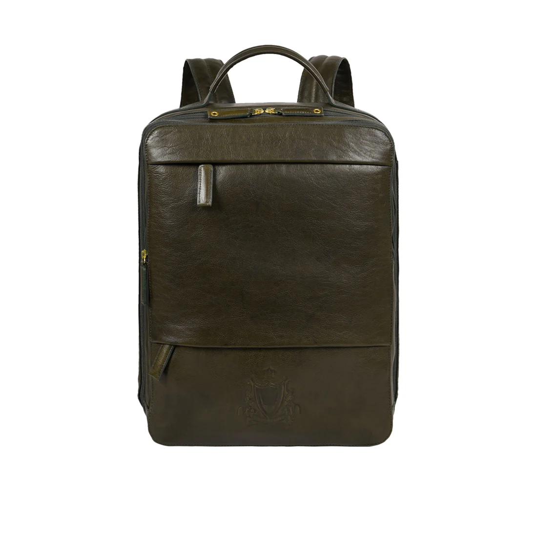 Gitano 01 Green Leather Backpack