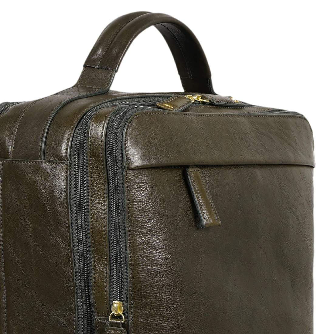 Gitano 01 Green Leather Backpack - Image 5
