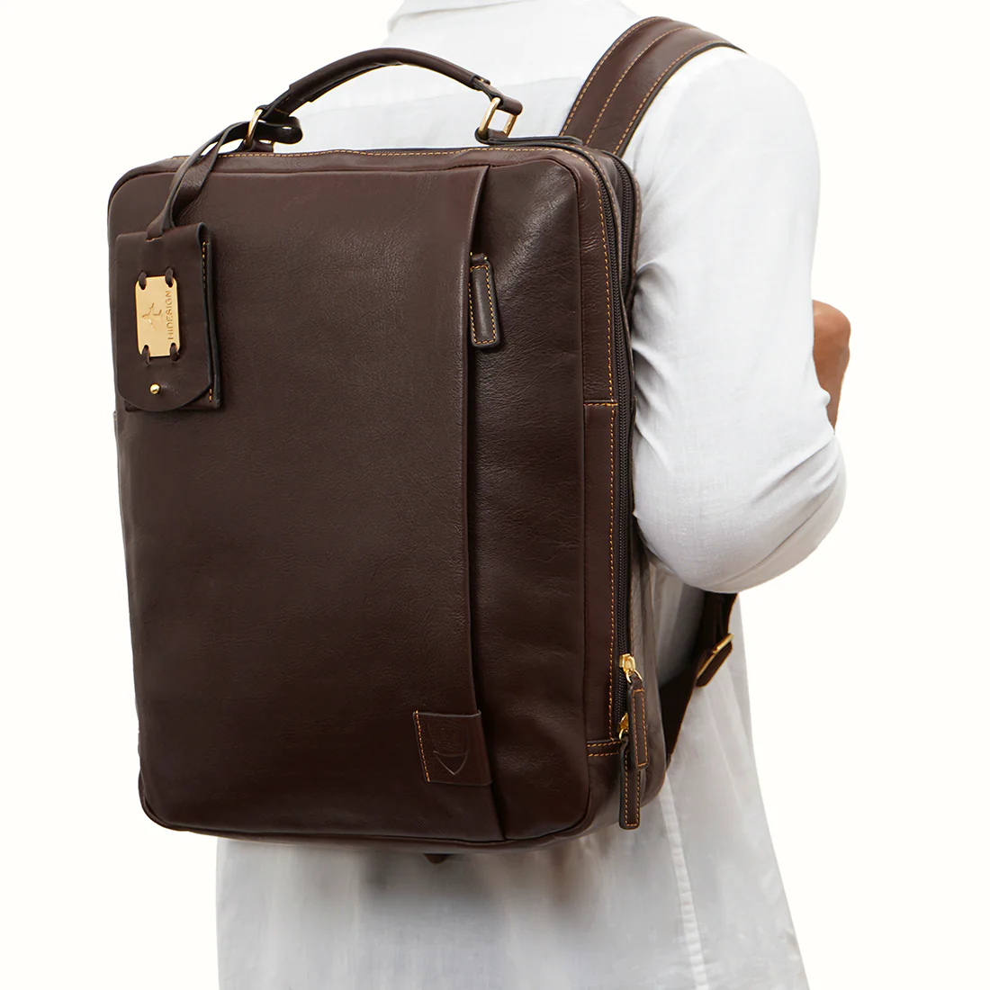 Gitano 02 Brown Leather Backpack - Image 2