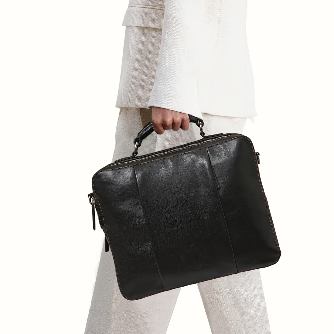 Gitano 03 Black Leather  Briefcase - Image 2