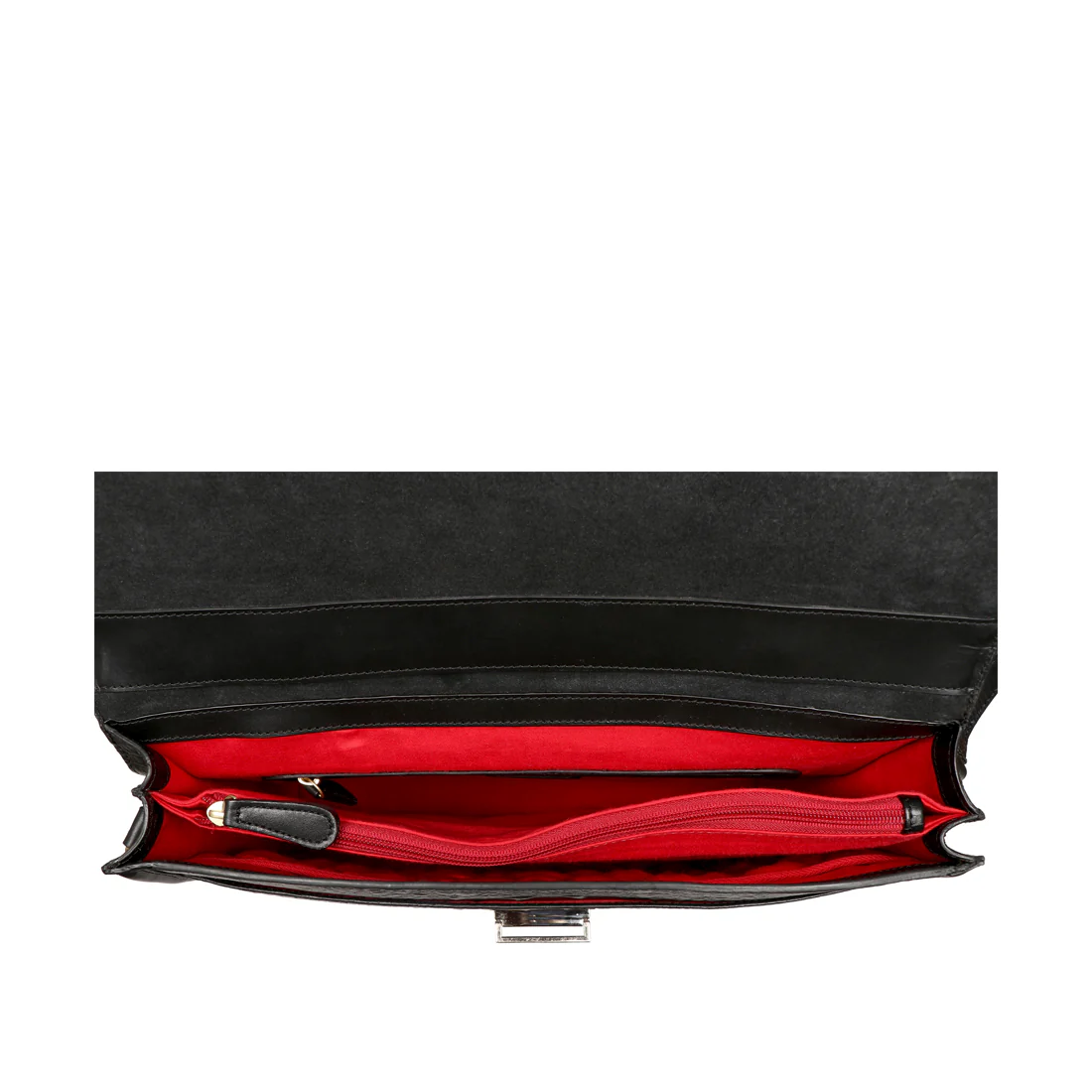 Glam 02 Black Leather Laptop Bag - Image 4