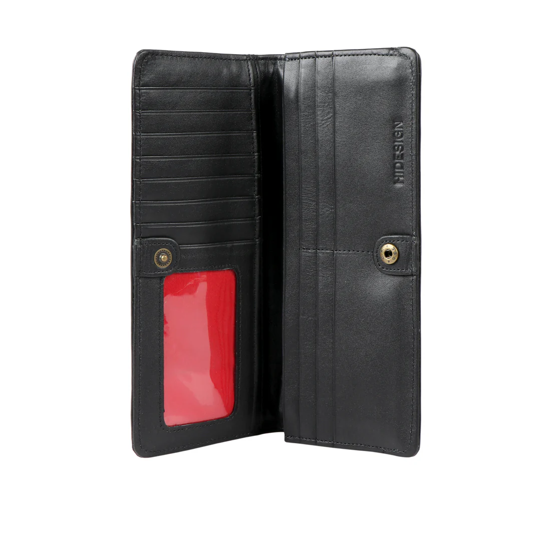 Glam W2  Black Leather Bi-Fold Wallet - Image 3