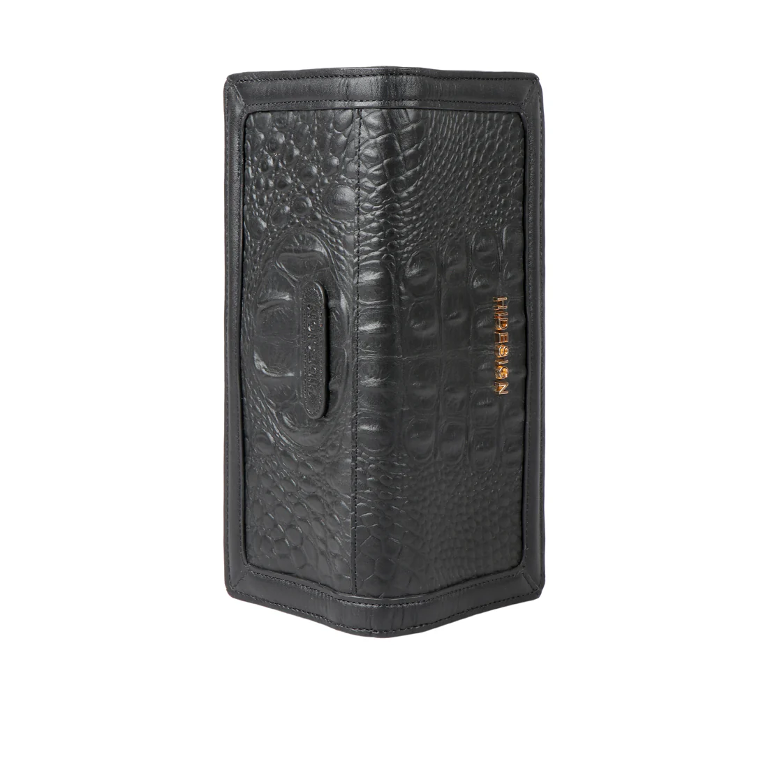 Glam W2  Black Leather Bi-Fold Wallet - Image 4