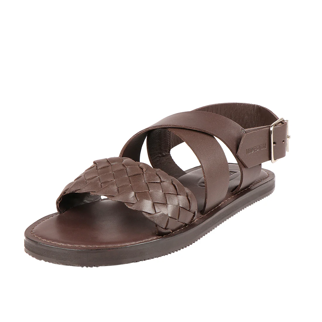 Glen Men's Brown Leather Strap Sandals