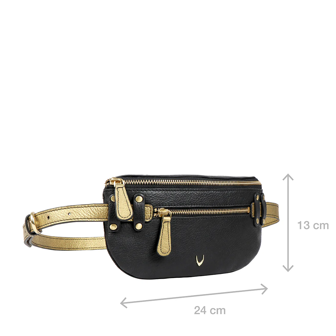 Gothic 01 Black Leather Belt Bag - Image 4