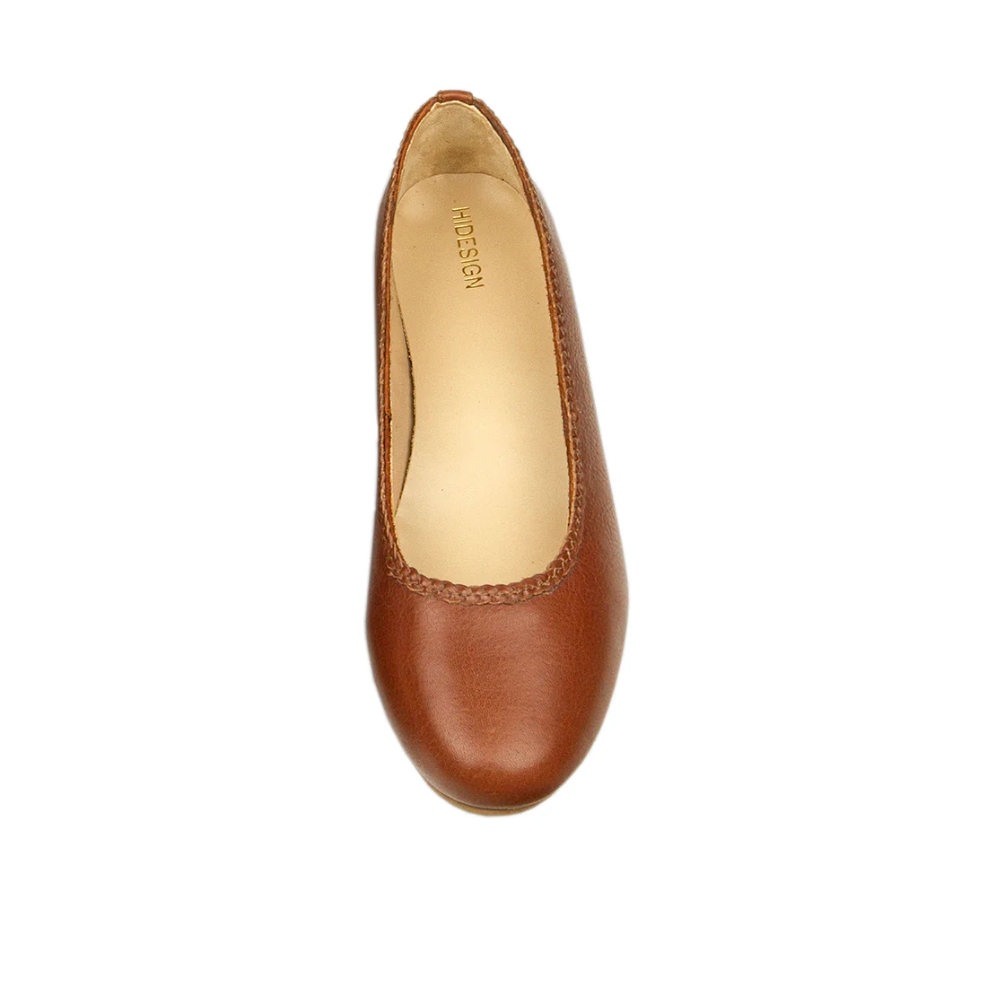 Grace Women's Tan Leather Ballerina - Image 4