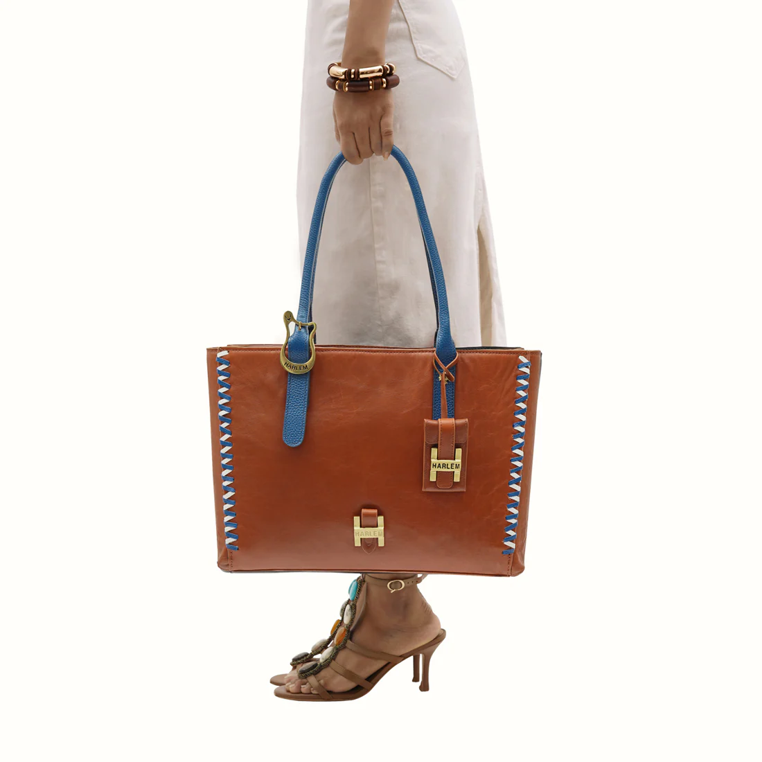 Gracie 02 Brown Leather Tote Bag - Image 2