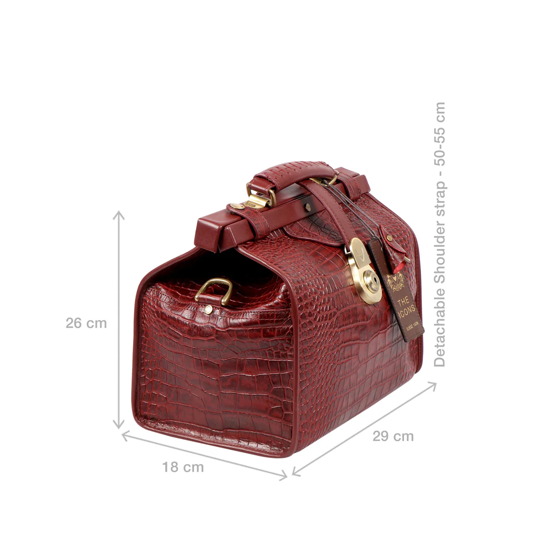 Grazia Red Leather Satchel - Image 3