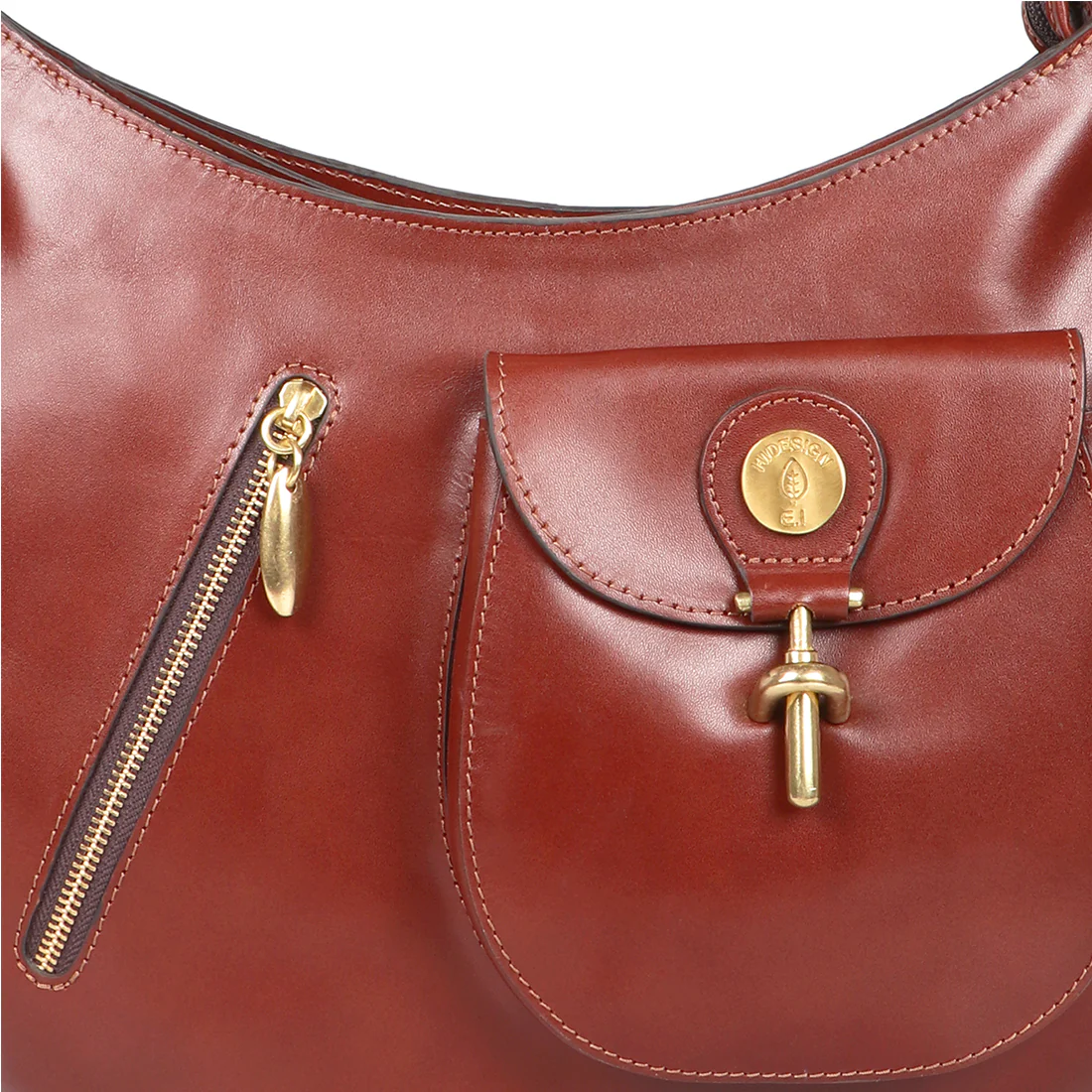 Growth 01 Tan Leather Shoulder Bag - Image 5