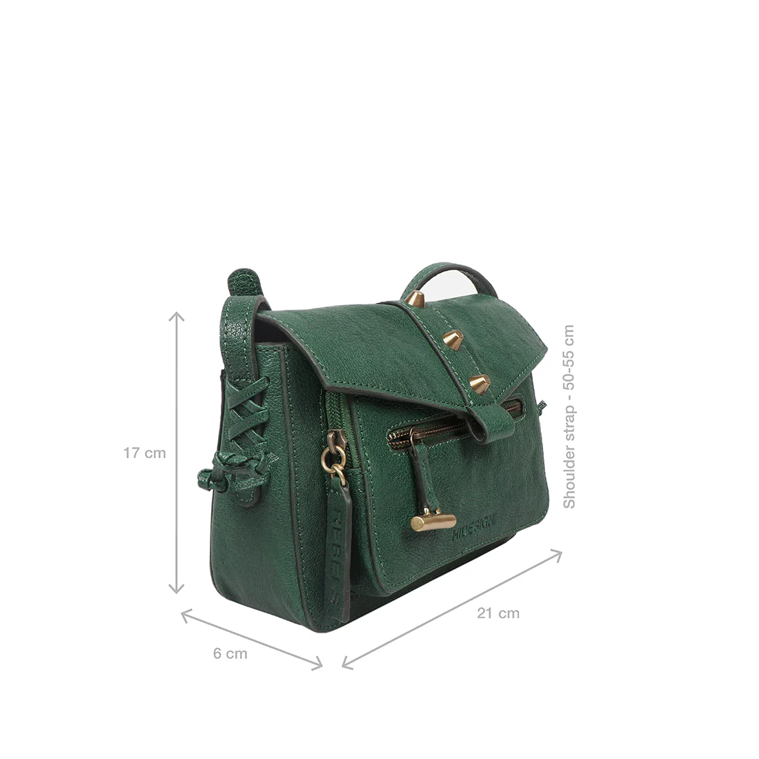 Guevara 01 Green Leather Sling Bag - Image 3