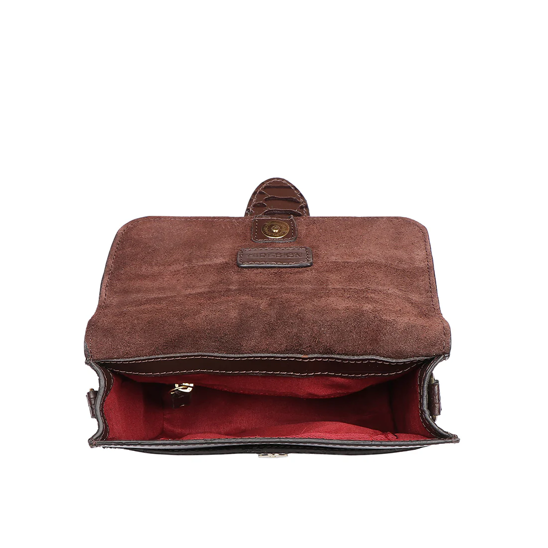 Gwen 02 Brown Leather Sling Bag - Image 6