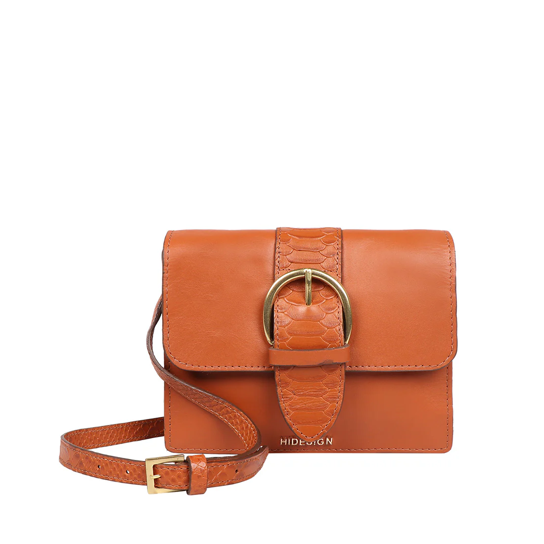 Gwen 02 Orange Leather Sling Bag - Image 2