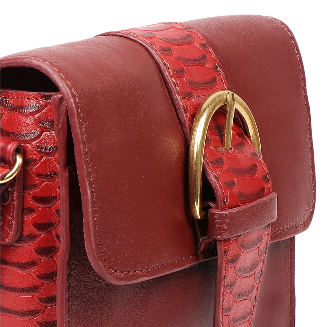Gwen 02 Red Leather Sling Bag - Image 5