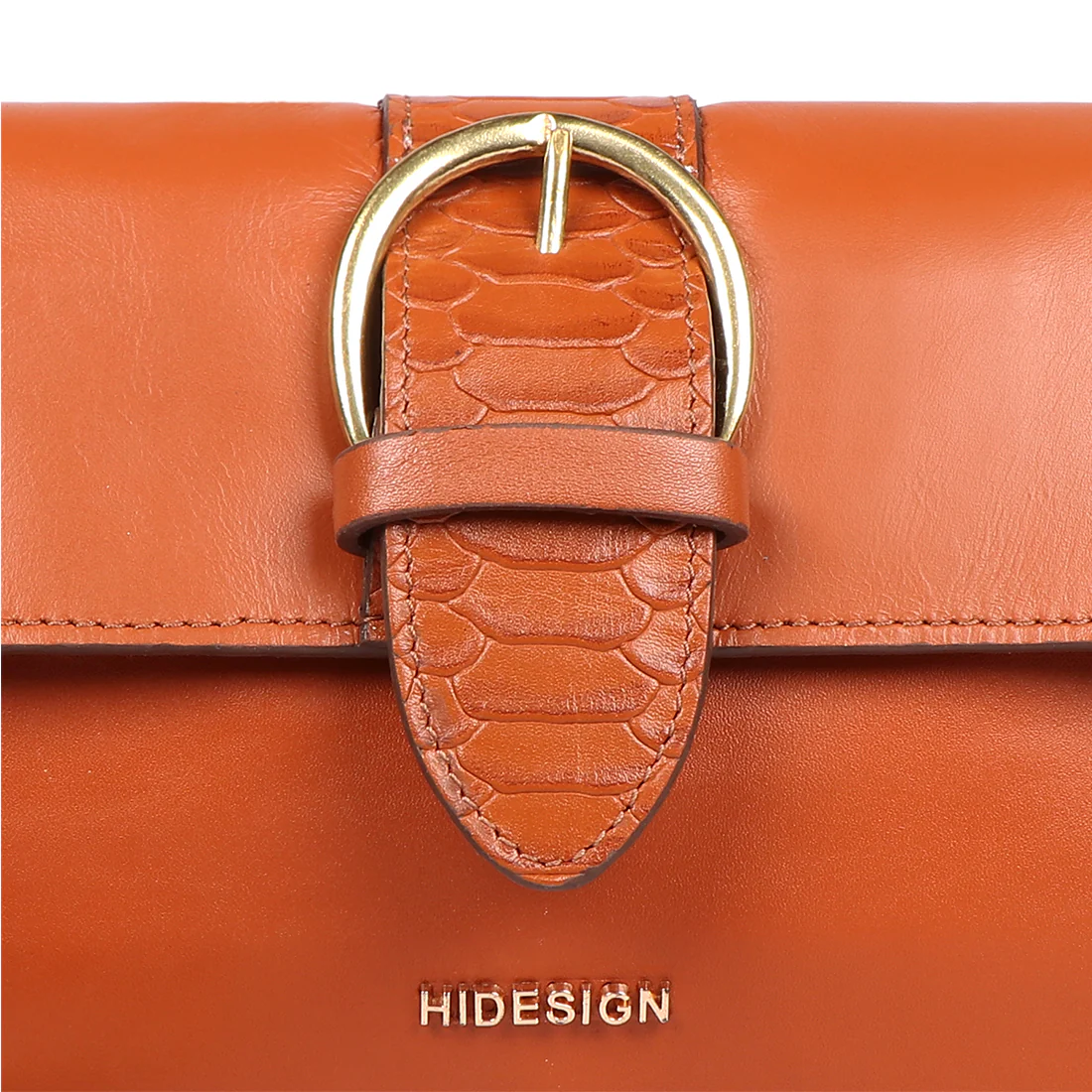 Gwen 03 Orange Leather Sling Bag - Image 5