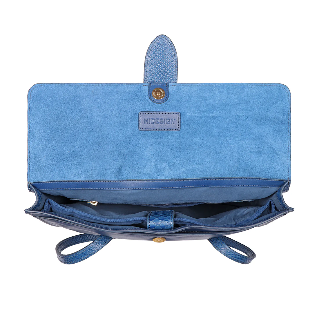 Gwen 04 Blue Leather Shoulder Bag - Image 6