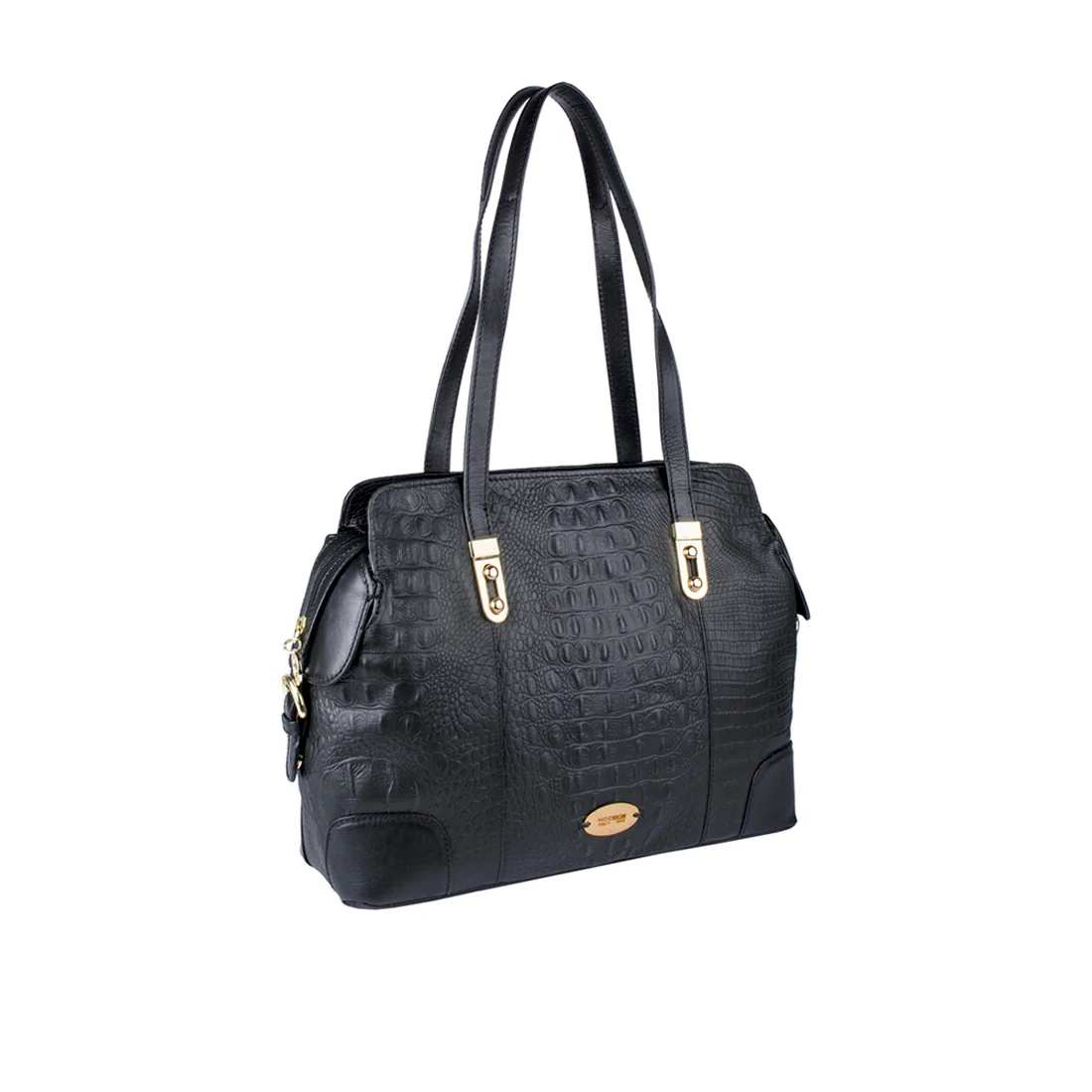 Harajuku 01 Black Leather Tote Bag - Image 2