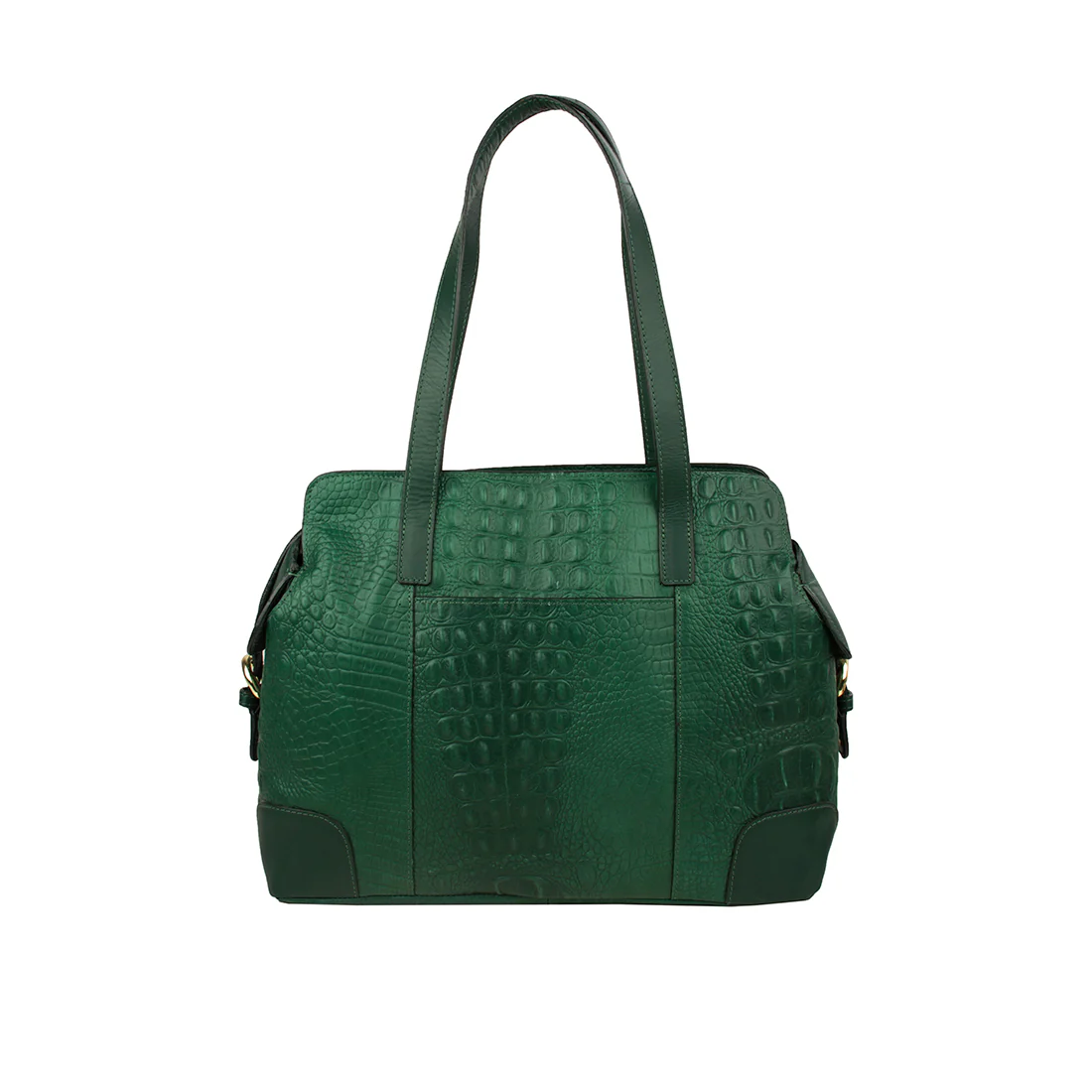 Harajuku 01 Green Leather Tote Bag - Image 3