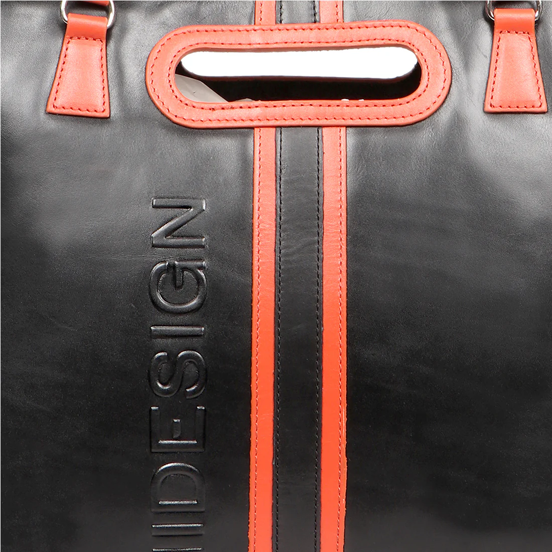 Harlem 02 Black Leather Tote Bag - Image 5