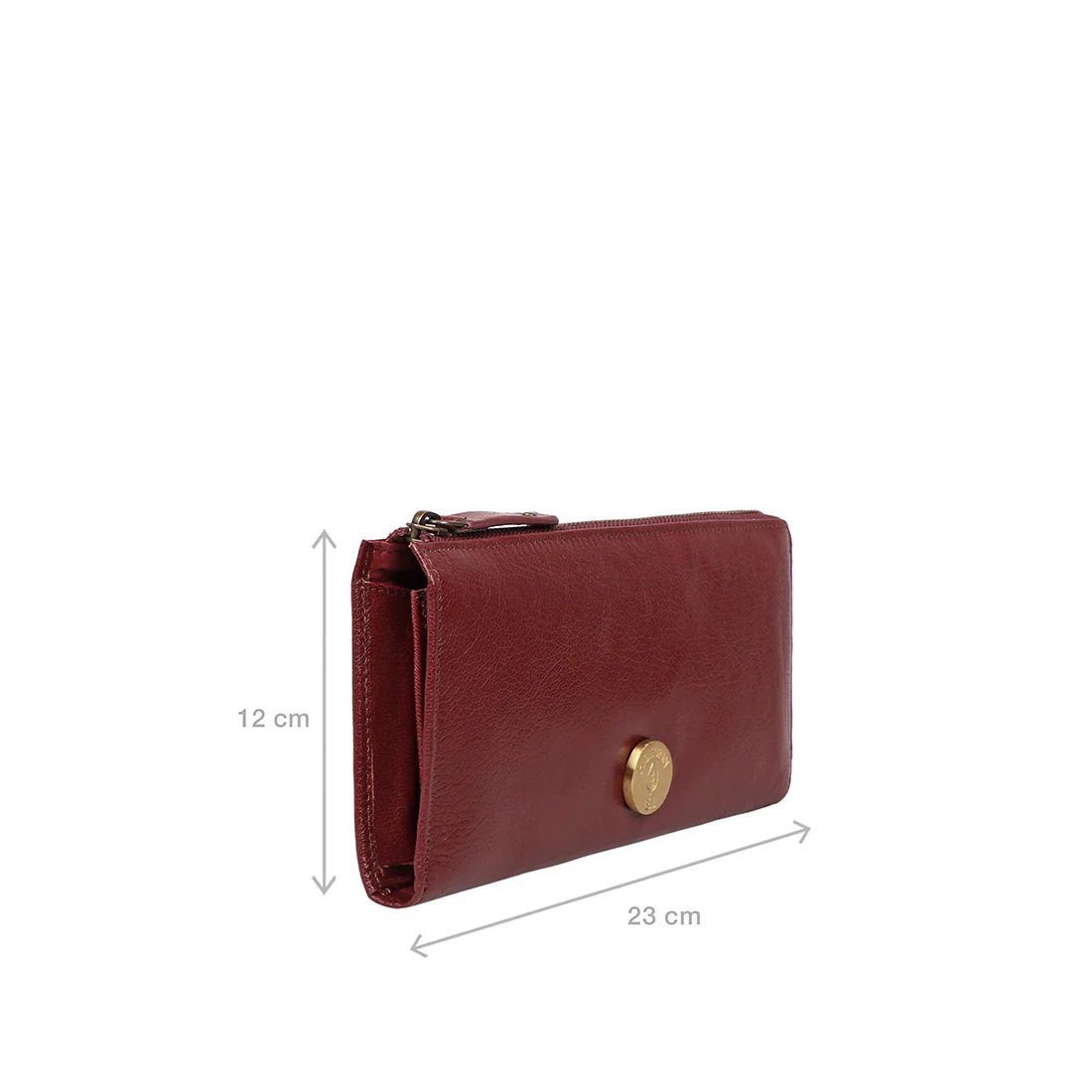 Harmony W1 Red Leather Zip Around Wallet - Image 3