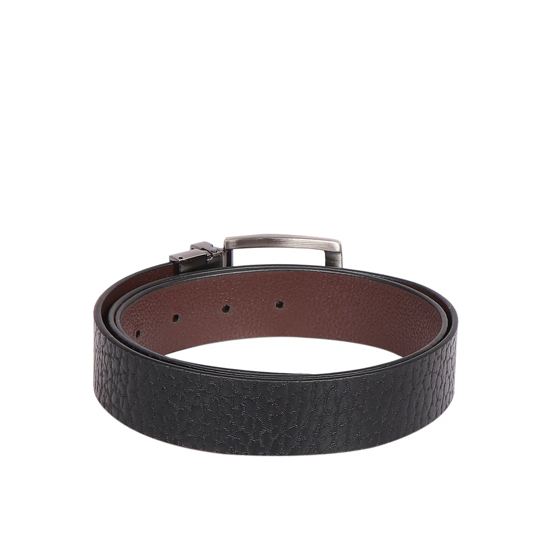 Hayes 02 Men's Black Reversible Leather Belt - Image 3