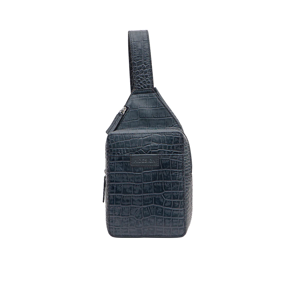 Heathrow-01 Blue Leather Crossbody
