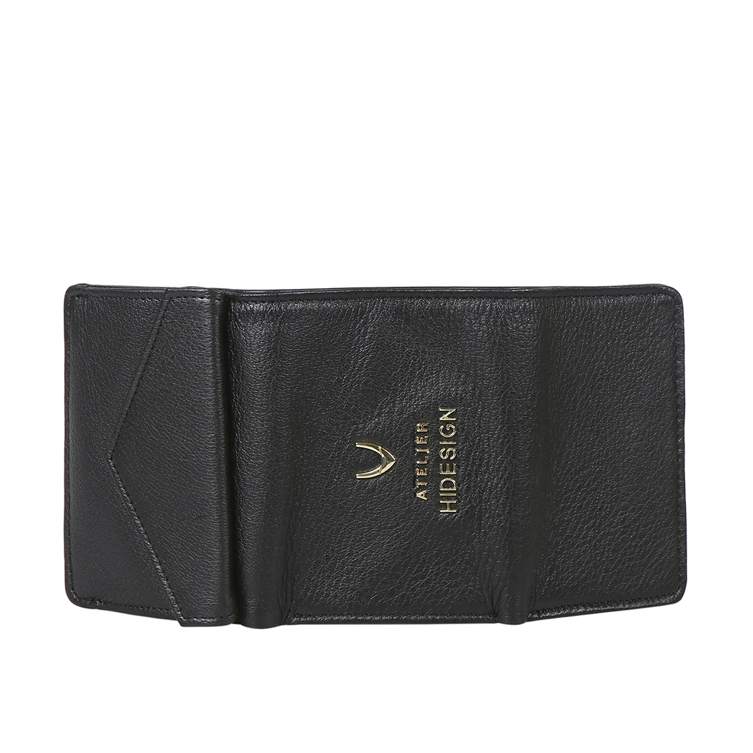 Hera W6 Black Leather Trifold Wallet - Image 4