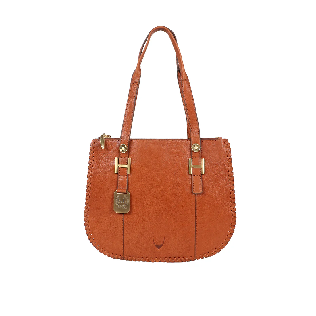 Hope 03 Orange Leather Tote Bag