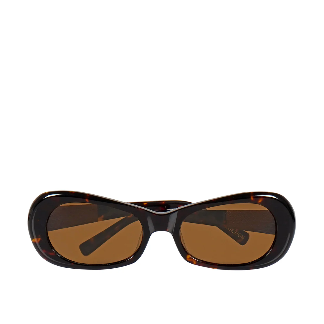 Hydra Women's Brown Retro Oval Sunglasses