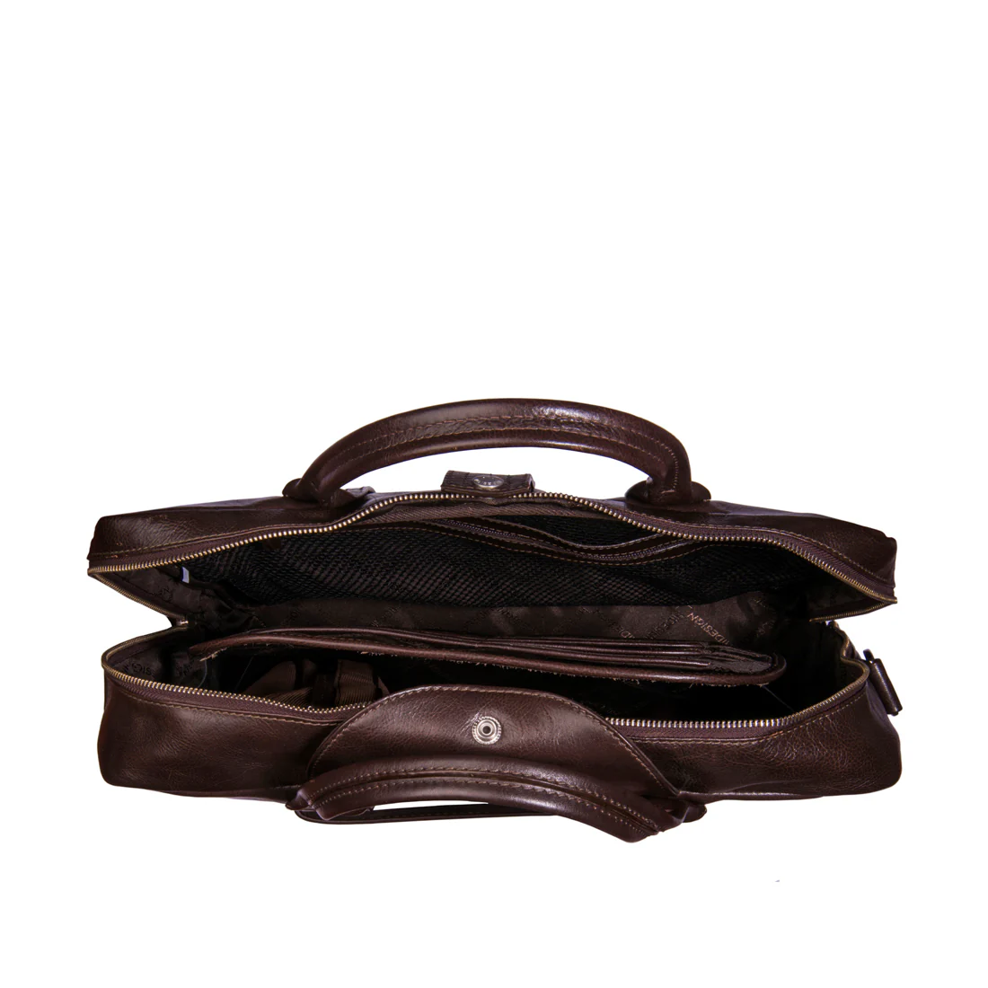 I Bag Al01 Brown Leather Briefcase - Image 4