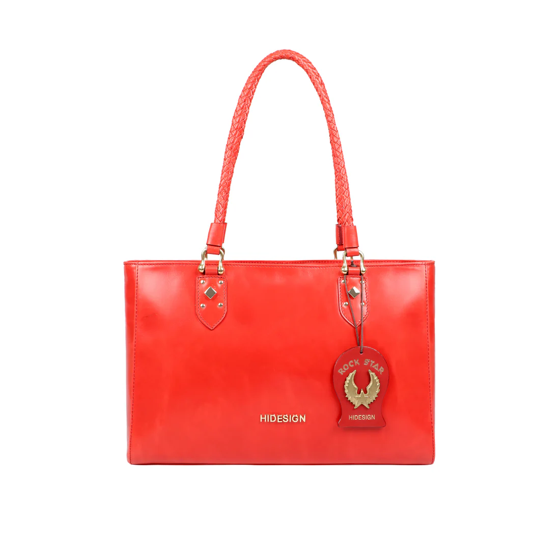 Indie 02 Red Leather Tote Bag - Image 2