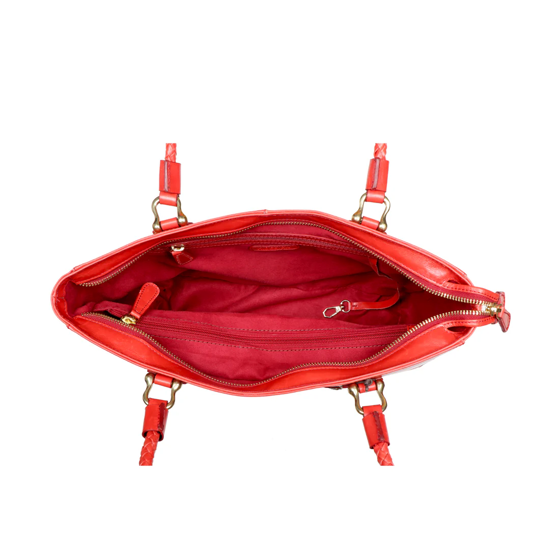 Indie 02 Red Leather Tote Bag - Image 5