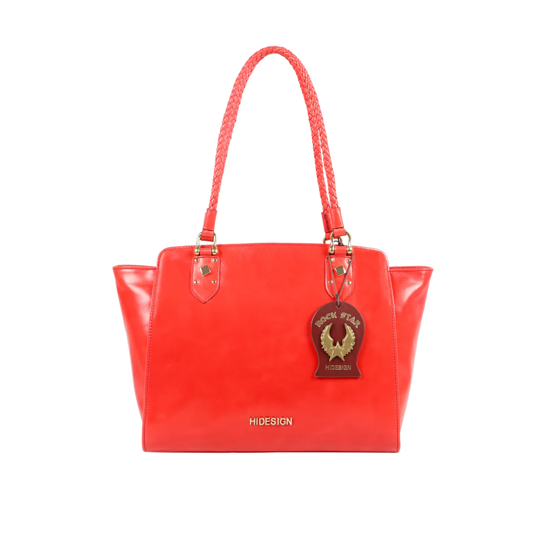 Indie 03 Red Leather Tote Bag - Image 2