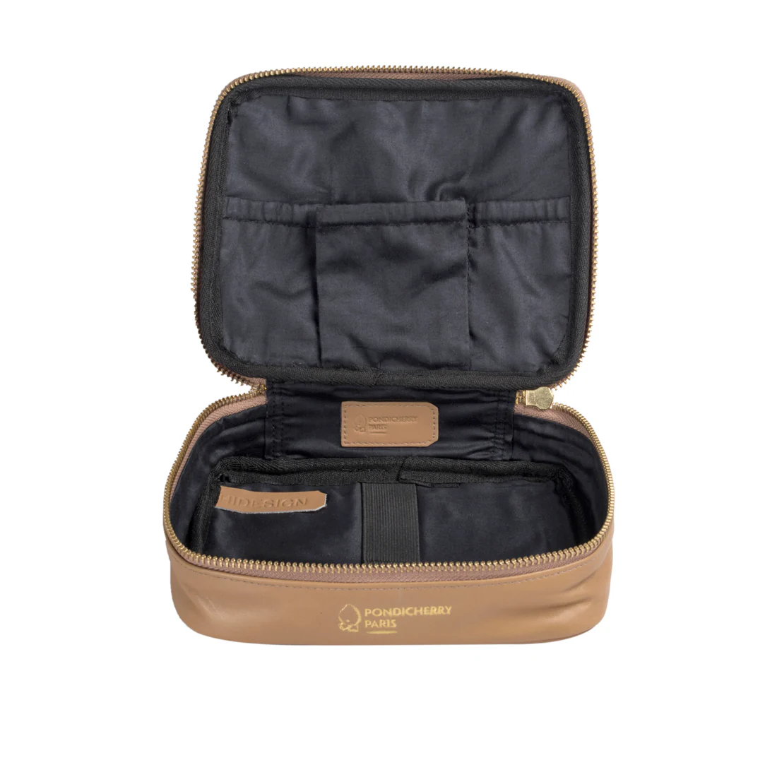 Ines Nude Leather Wash Bag - Image 4