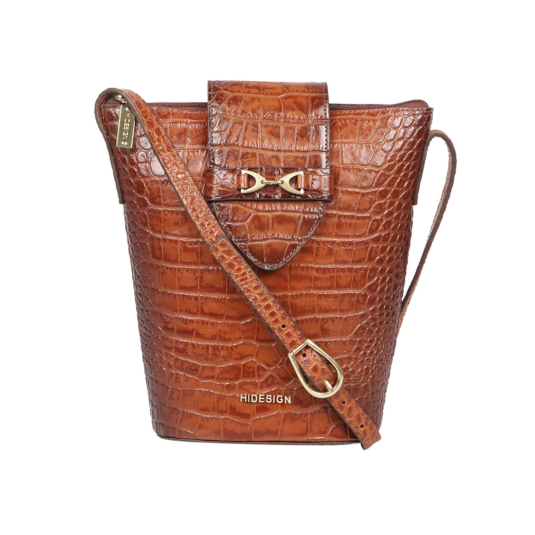 Irvine Orange Leather Crossbody - Image 2