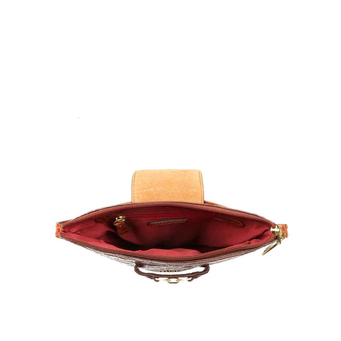 Irvine Orange Leather Crossbody - Image 4