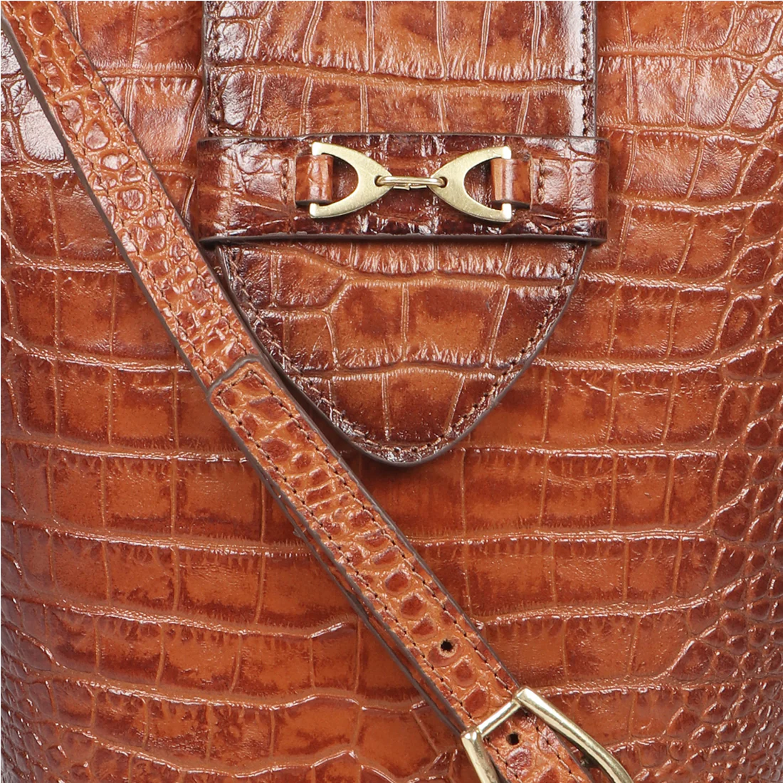 Irvine Orange Leather Crossbody - Image 5