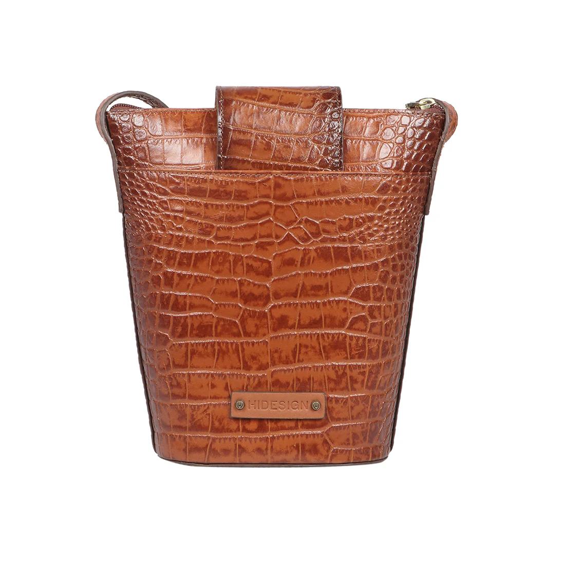 Irvine Orange Leather Crossbody - Image 6