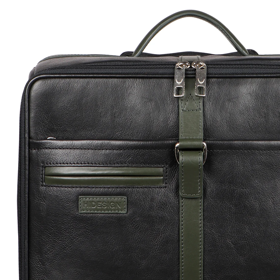 Jackson 02 Black Leather Trolley Bag - Image 5