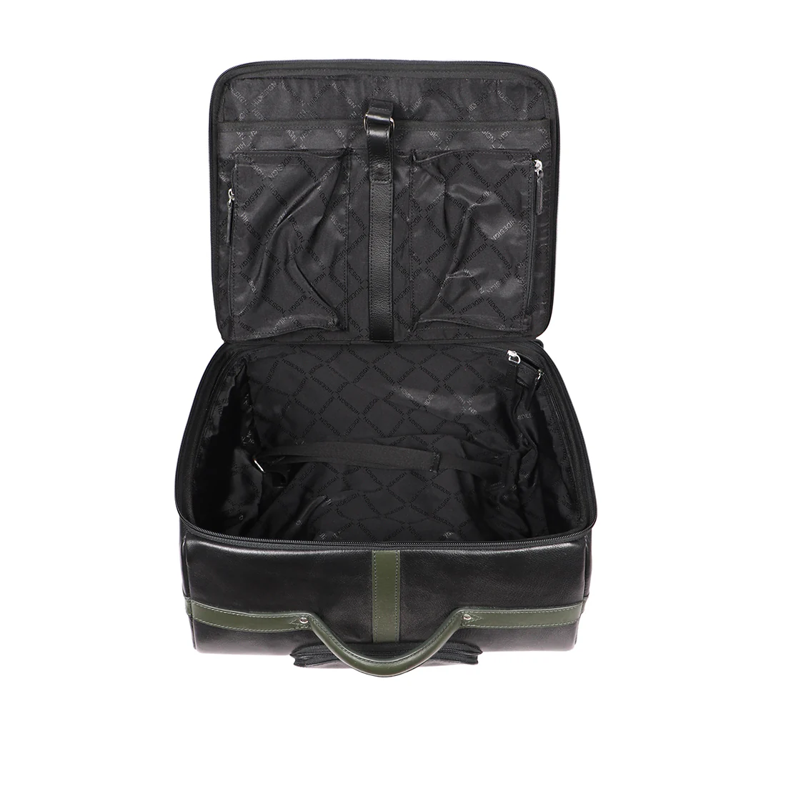 Jackson 02 Black Leather Trolley Bag - Image 6
