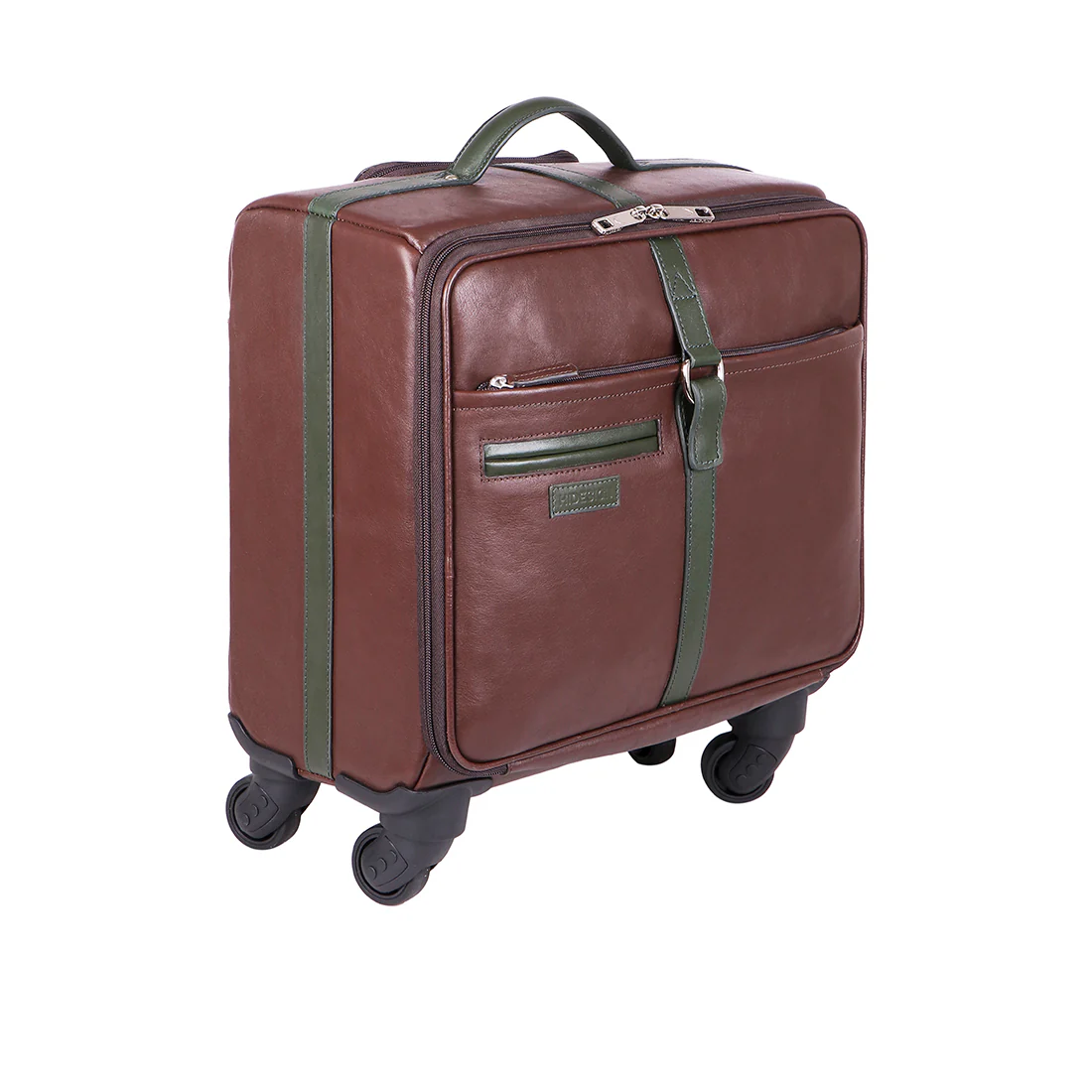 Jackson 02 Brown Leather Trolley Bag - Image 2